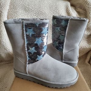 NWB Ugg Women's Classic Short Sequin Stars Boots Size 8